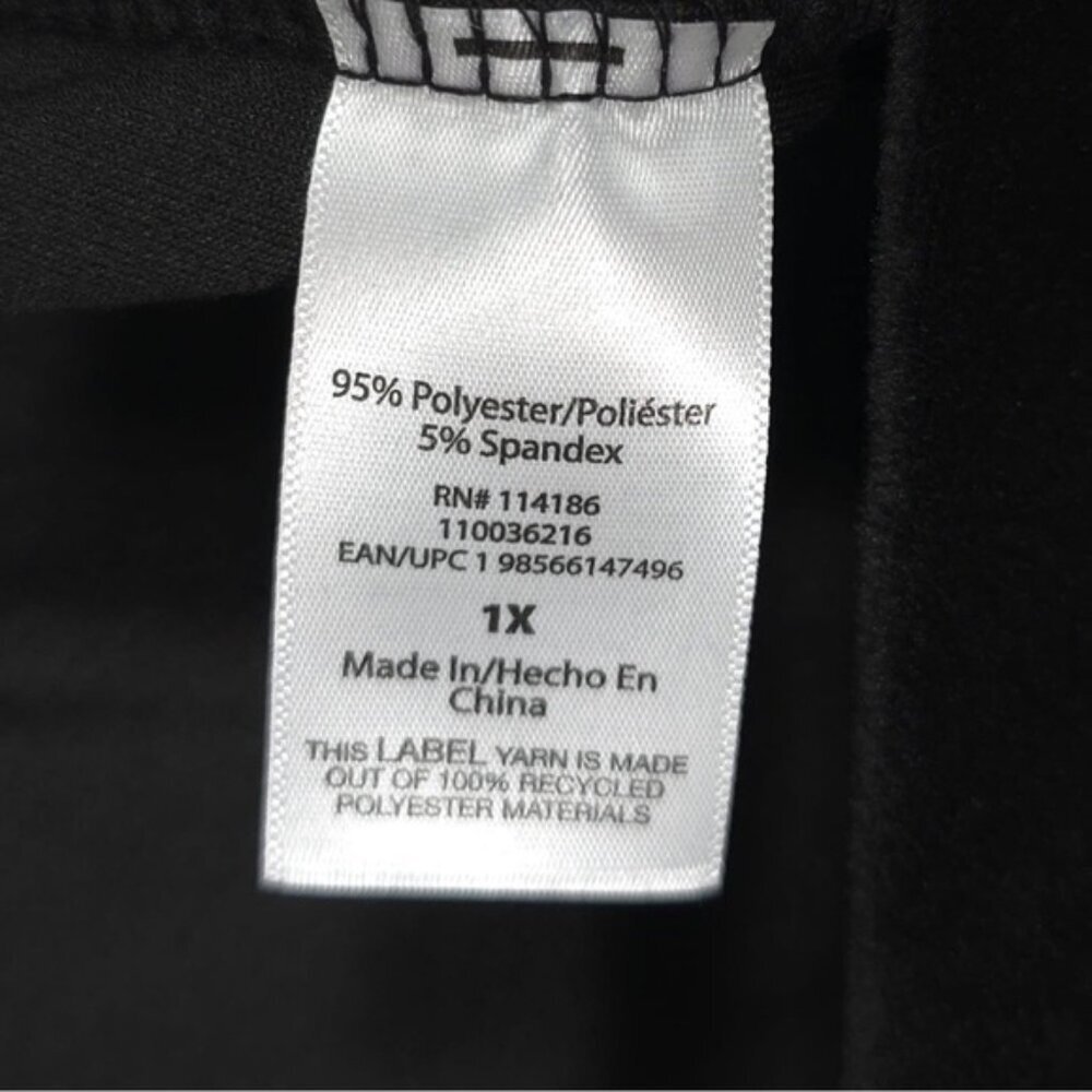 NWT Juicy Couture Black OG Big Bling Velour Track Pant 1X Plus Size Pull On Y2K - Picture 15 of 16